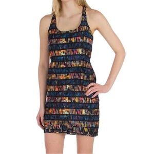 Hurley Aria Bohemian‎ Multicolor Striped Strappy Crossback Mini Dress Small NWOT